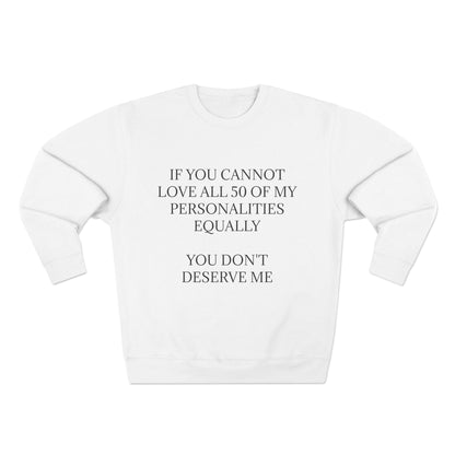 50 Personalities Unisex Crewneck Sweatshirt