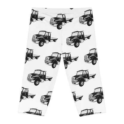 Flatbed Tow Truck Women's Capri Leggings