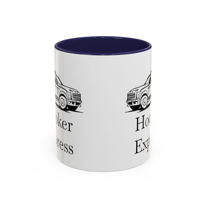 H**ker Express Wheel Lift Tow Truck 2-Tone Coffee Mug