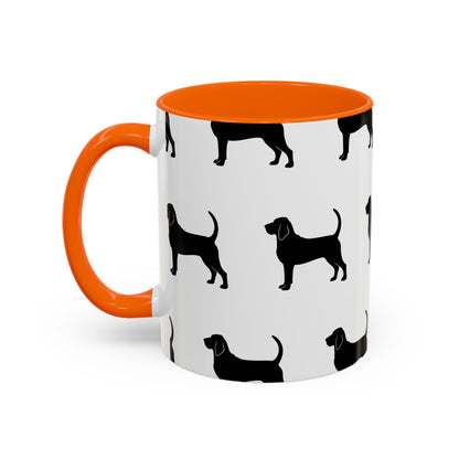 Bloodhound Silhouette 2-Tone Coffee Mug