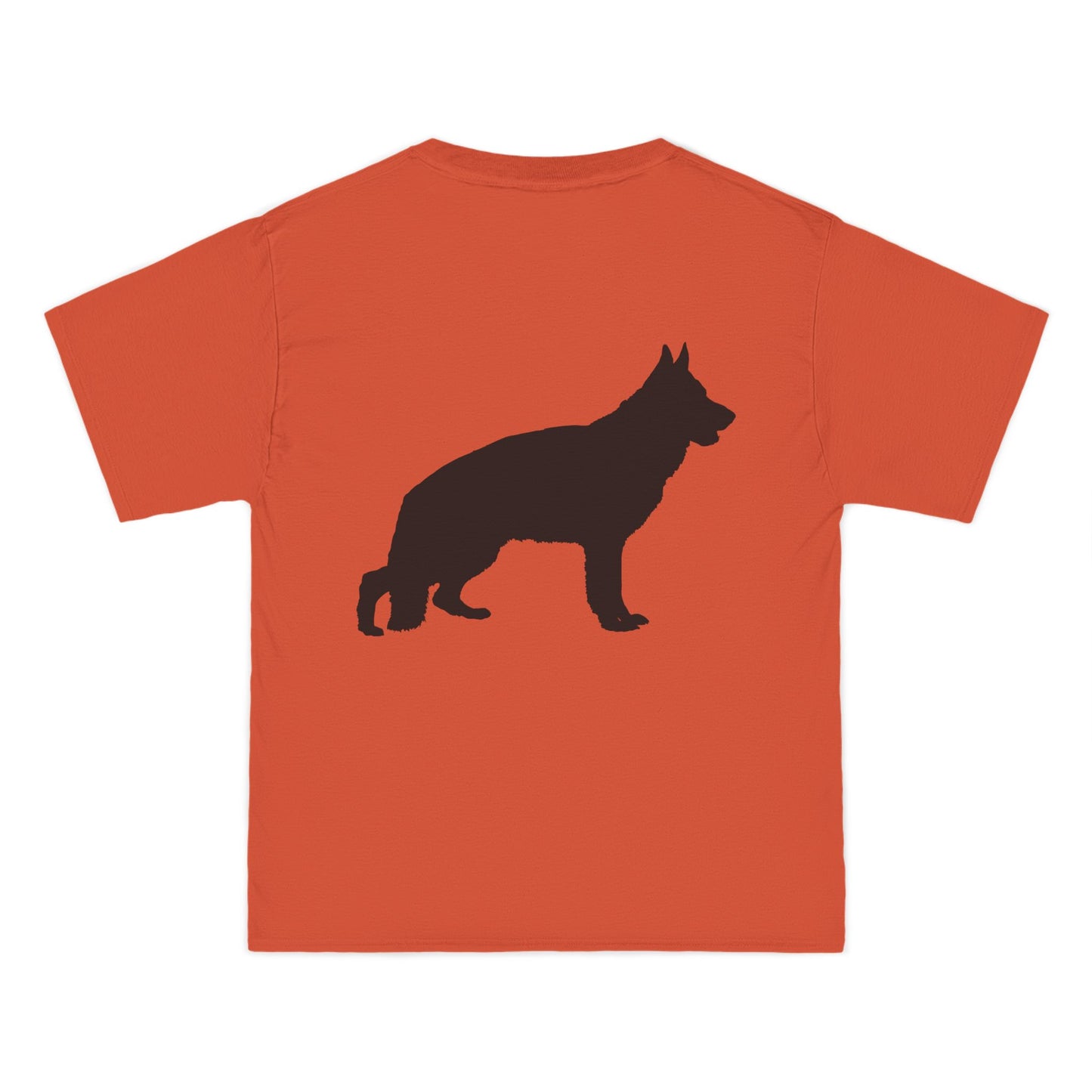 German Shepherd Silhouette Men's Short-Sleeve Crewneck Tee