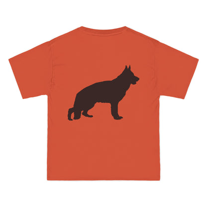 German Shepherd Silhouette Men's Short-Sleeve Crewneck Tee