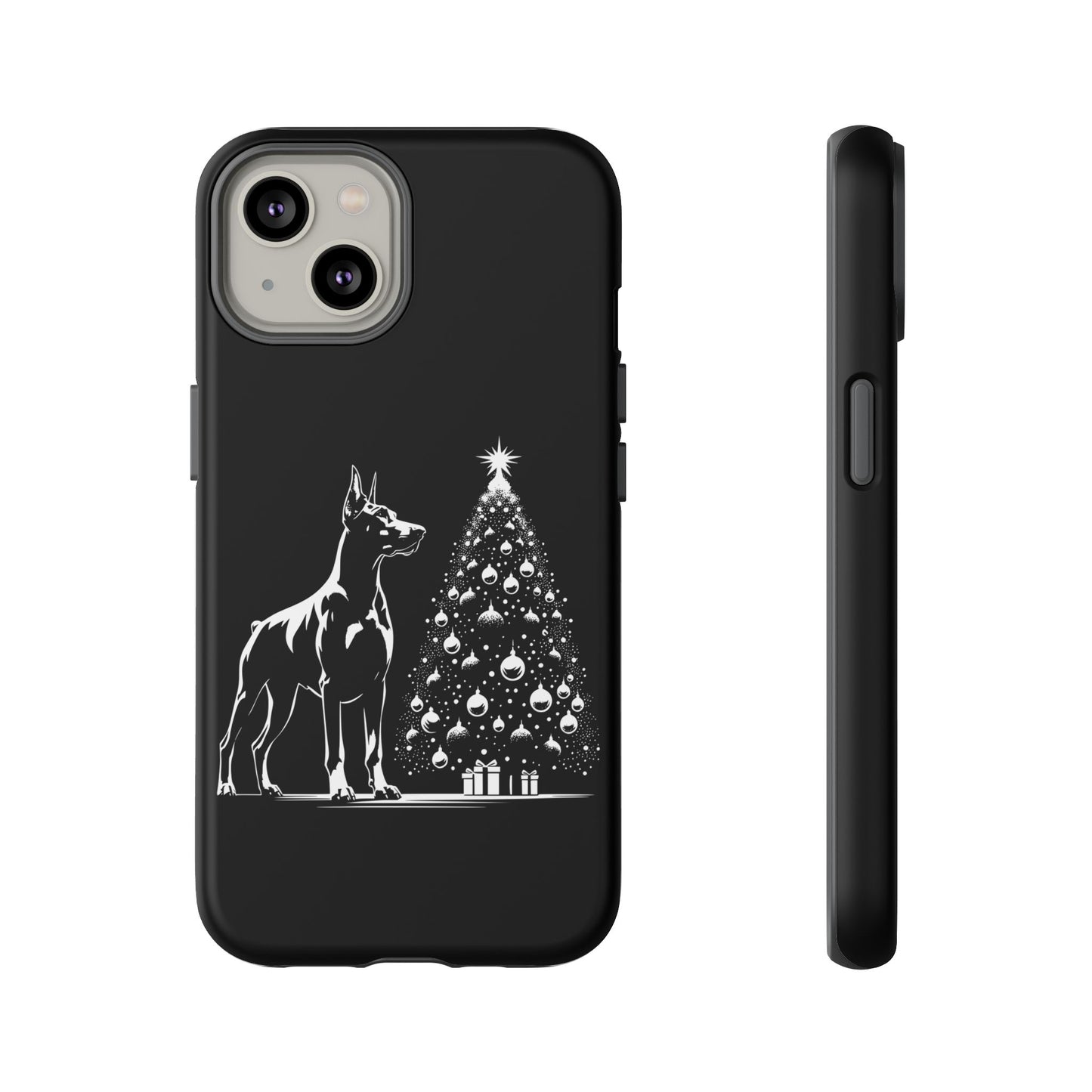 Doberman Christmas Tree iPhone Case