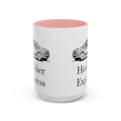 H**ker Express Wheel Lift Tow Truck 2-Tone Coffee Mug