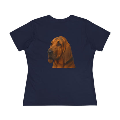 Bloodhound Head Women's Short Sleeve Crewneck Tee