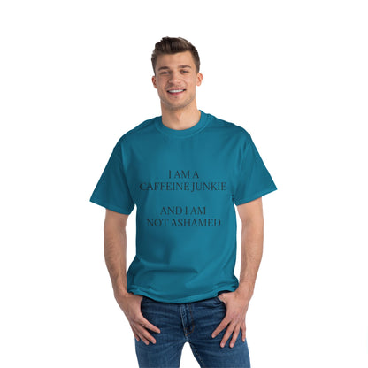 Caffeine Junkie Men's Short-Sleeve Crewneck Tee