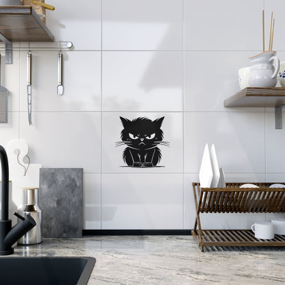 Angry Cat Ceramic Photo Tile