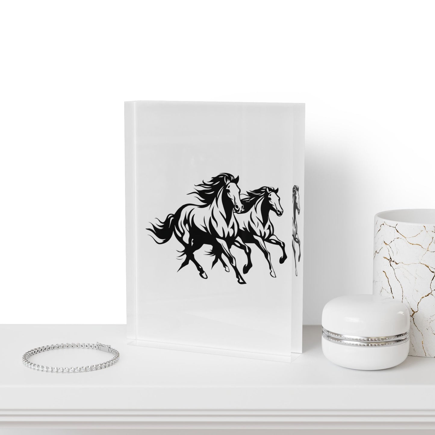 Horsin' Around Acrylic Photo Block