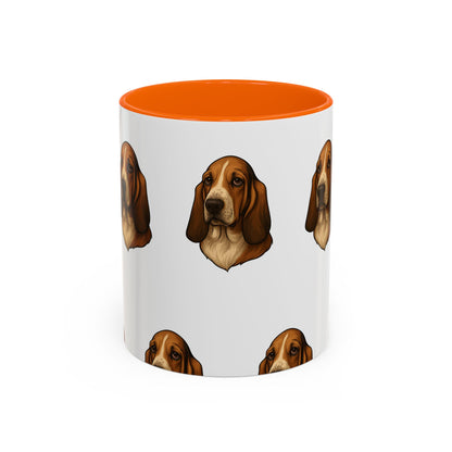 Basset Hound Head 2-Tone Coffee Mug