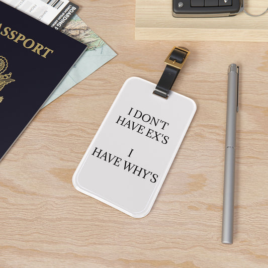 X's And Y's Leather Strap Luggage Tag