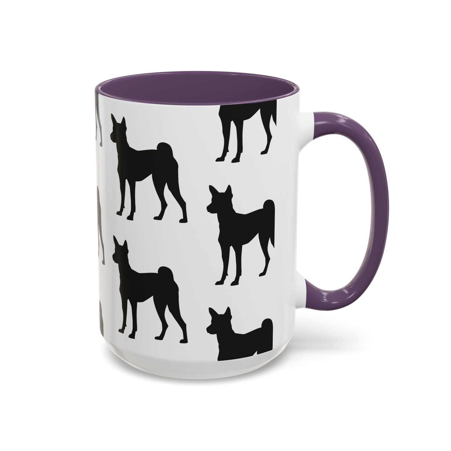 Basenji Silhouette 2-Tone Coffee Mug