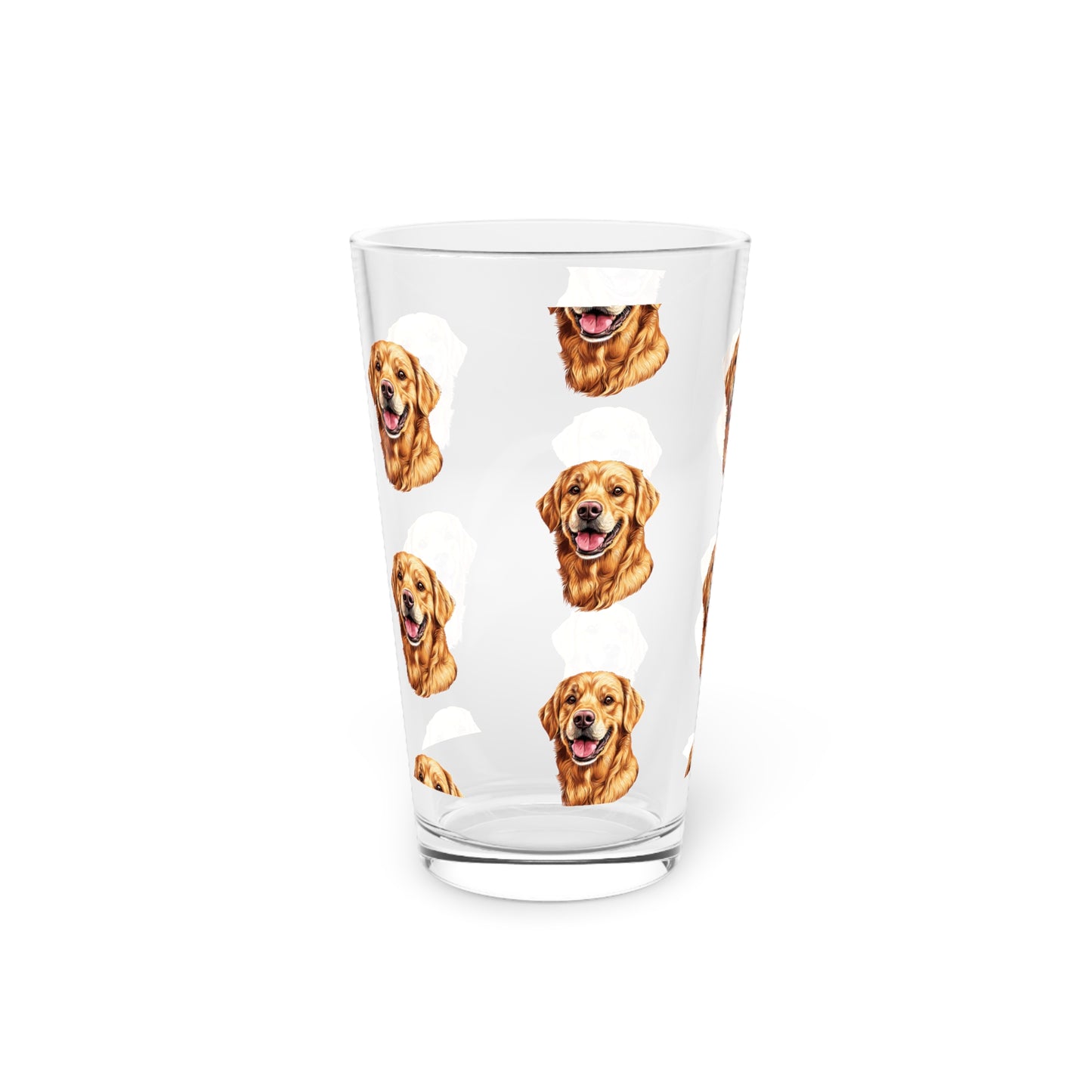 Golden Head Drinking Glass