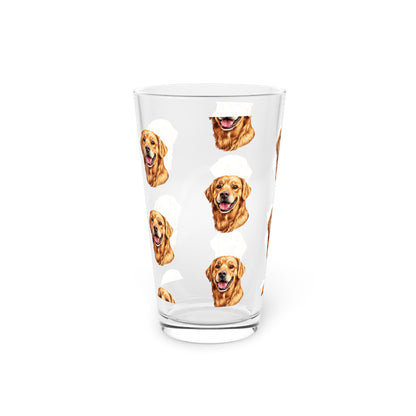 Golden Head Drinking Glass