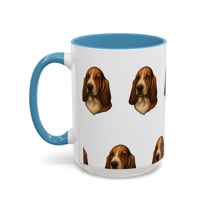 Basset Hound Head 2-Tone Coffee Mug