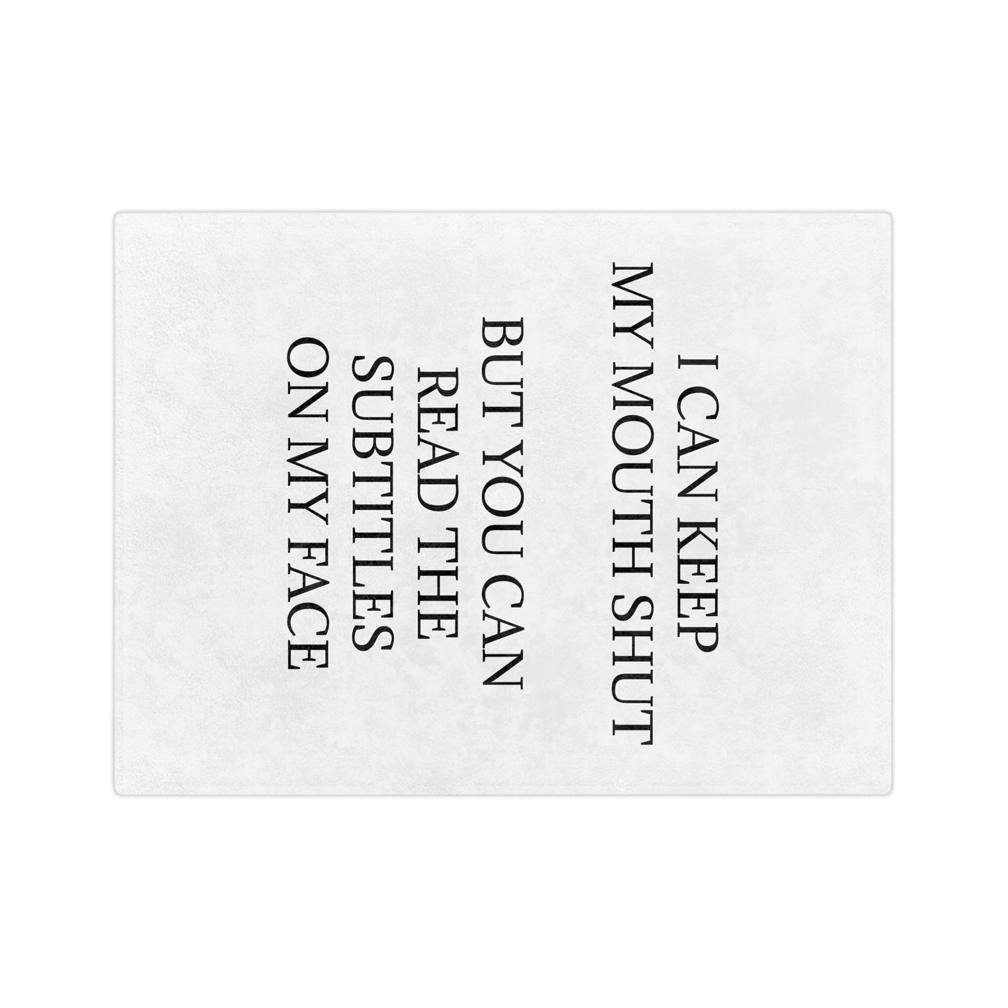 Subtitles Velveteen Microfiber Blanket