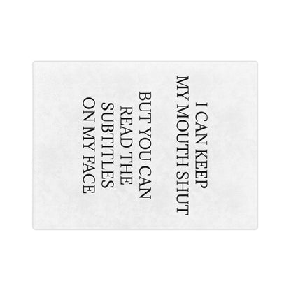 Subtitles Velveteen Microfiber Blanket
