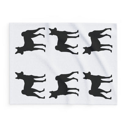 Basenji Silhouette Arctic Fleece Blanket