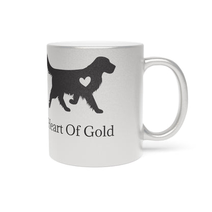 Heart Of Gold Metallic Coffee Mug