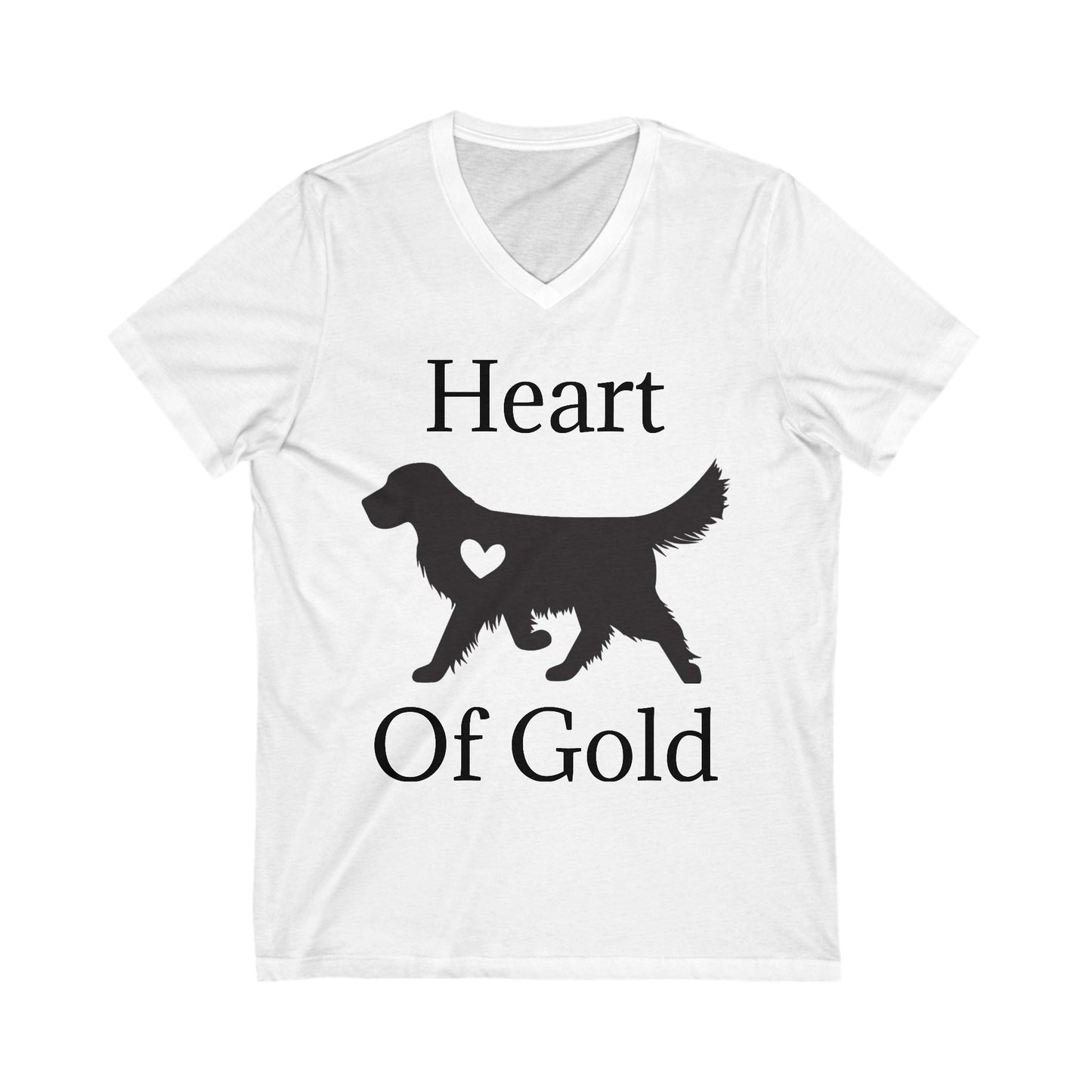 Heart Of Gold Unisex Short Sleeve V-Neck Tee