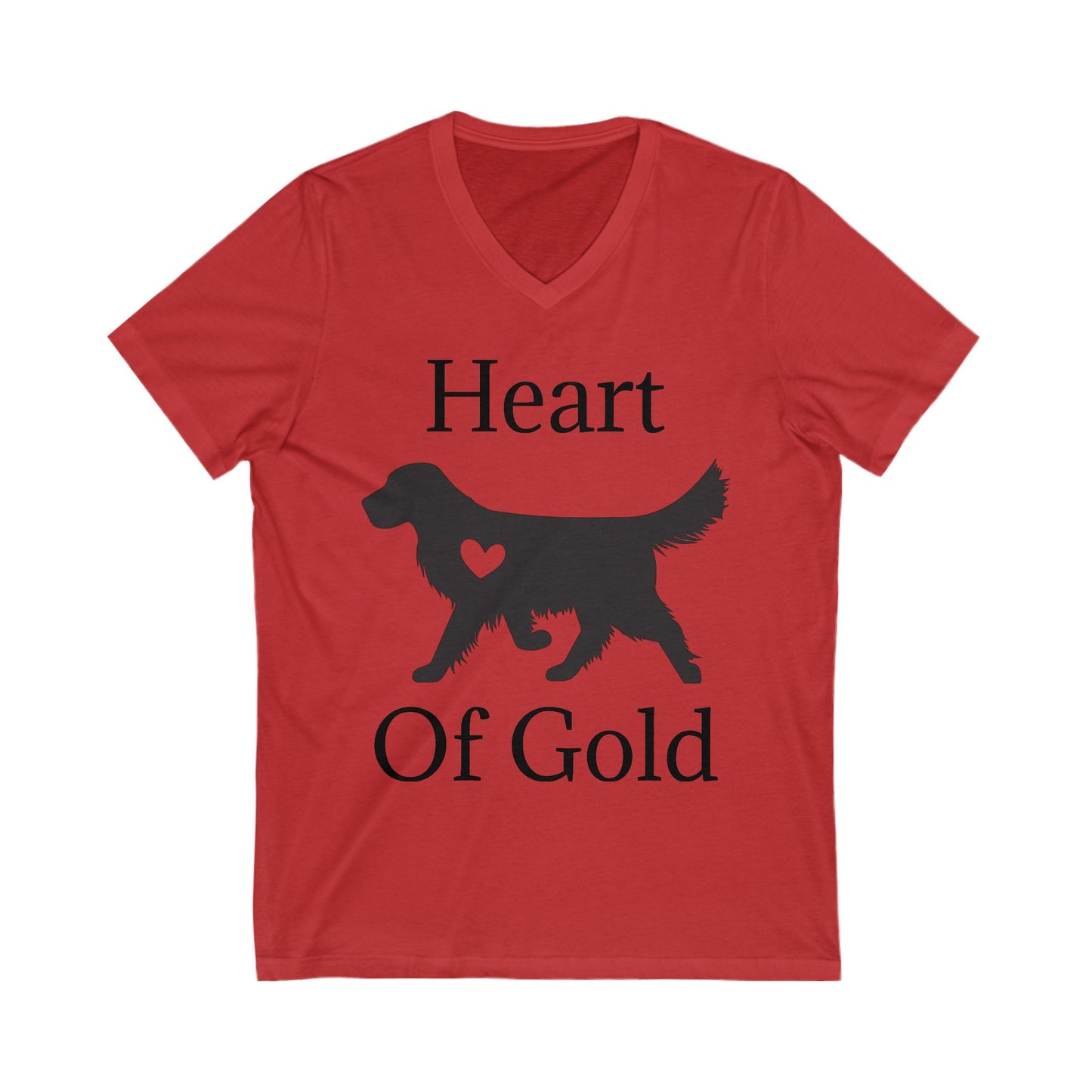 Heart Of Gold Unisex Short Sleeve V-Neck Tee