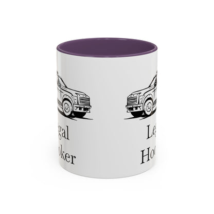 Legal H**ker Wheel Lift Tow Truck 2-Tone Coffee Mug