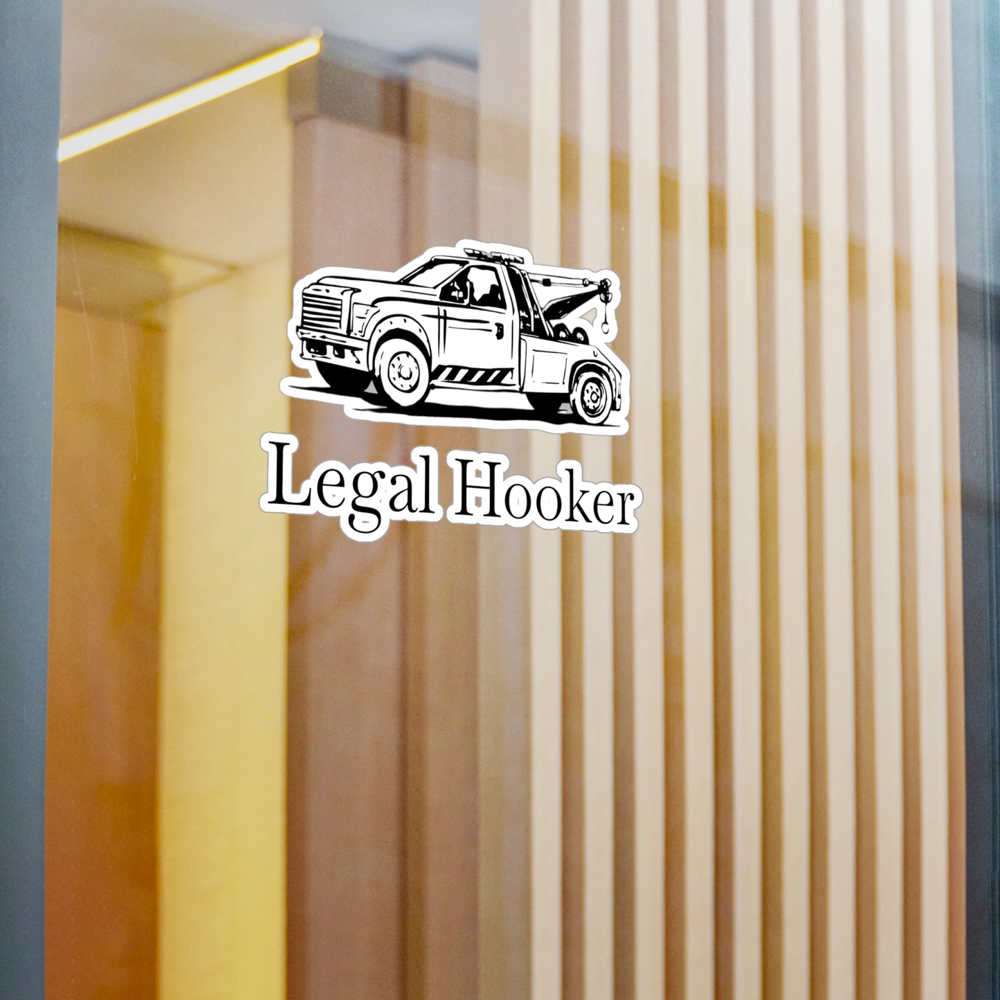 Legal H**ker Wheel Lift Tow Truck Vinyl Decal