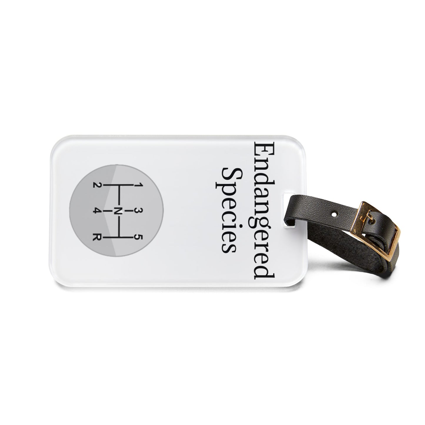 Endangered Species Leather Strap Luggage Tag