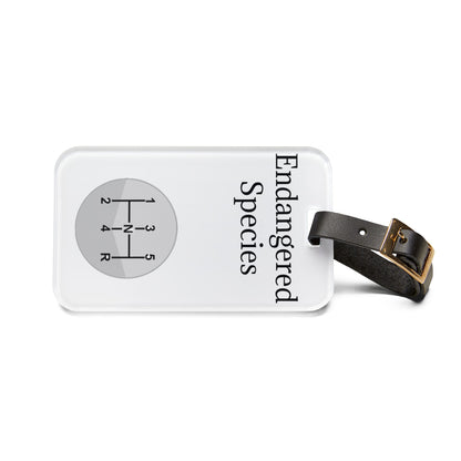 Endangered Species Leather Strap Luggage Tag