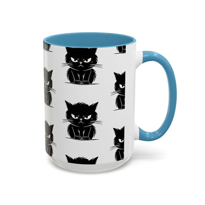 Angry Cat 2-Tone Coffee Mug