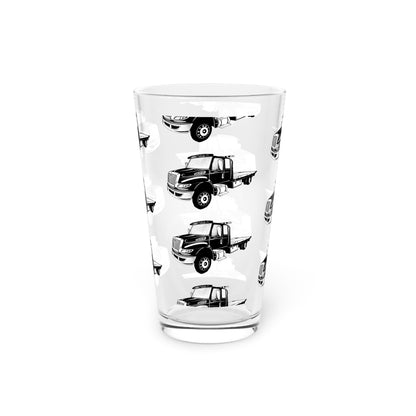 Flatbed Tow Truck Drinking Glass