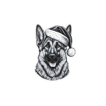 Santa Paws German Shepherd Vinyl Decal