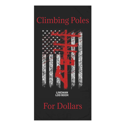 Climbing Poles Mink-Cotton  Beach Towel