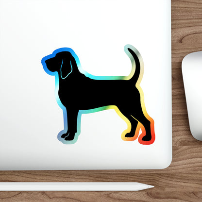 Bloodhound Silhouette Holographic Sticker
