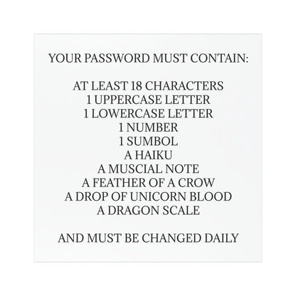 Password Indoor/Outdoor Magnet