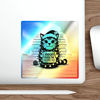 Naughty Cat Holographic Sticker