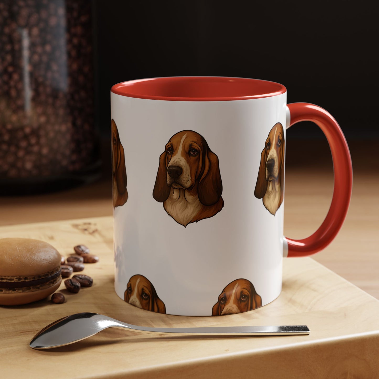 Basset Hound Head 2-Tone Coffee Mug