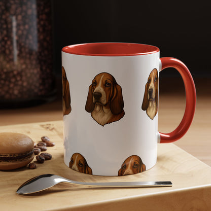 Basset Hound Head 2-Tone Coffee Mug