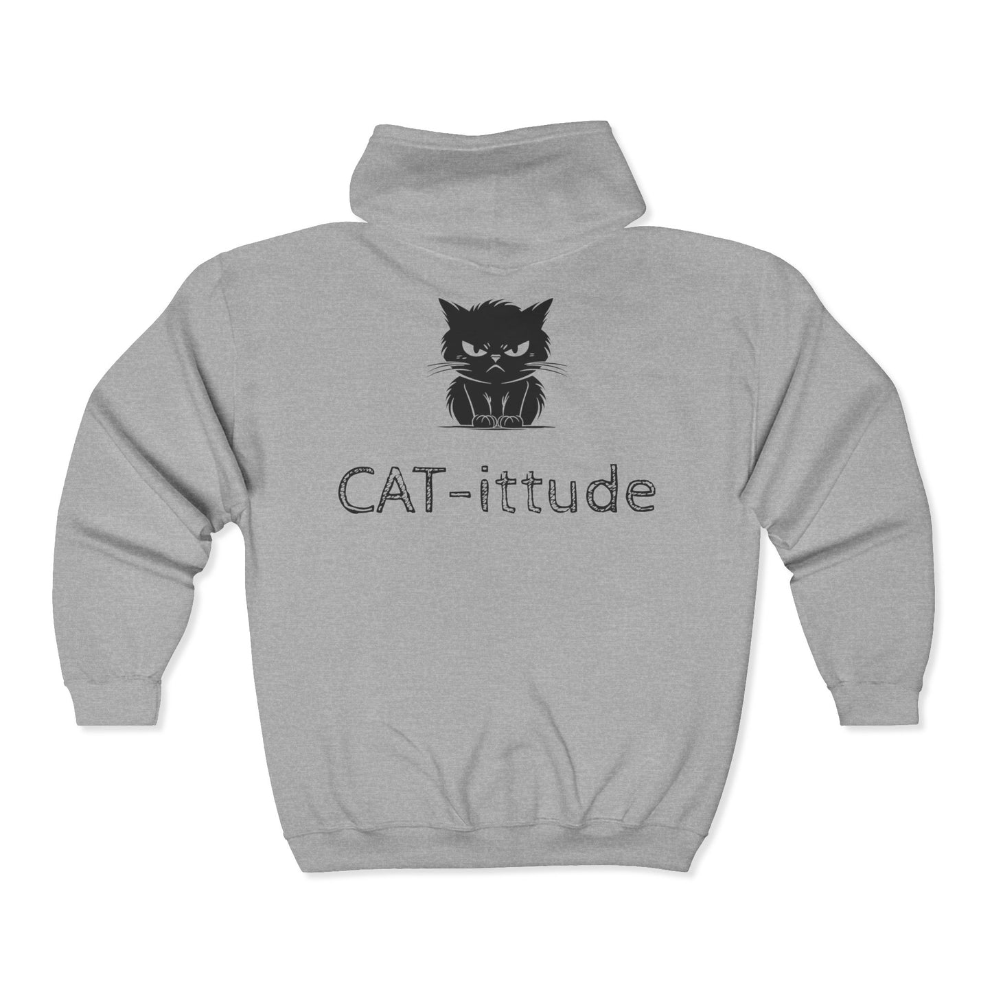 CAT-ittude Unisex Full Zip Hoodie