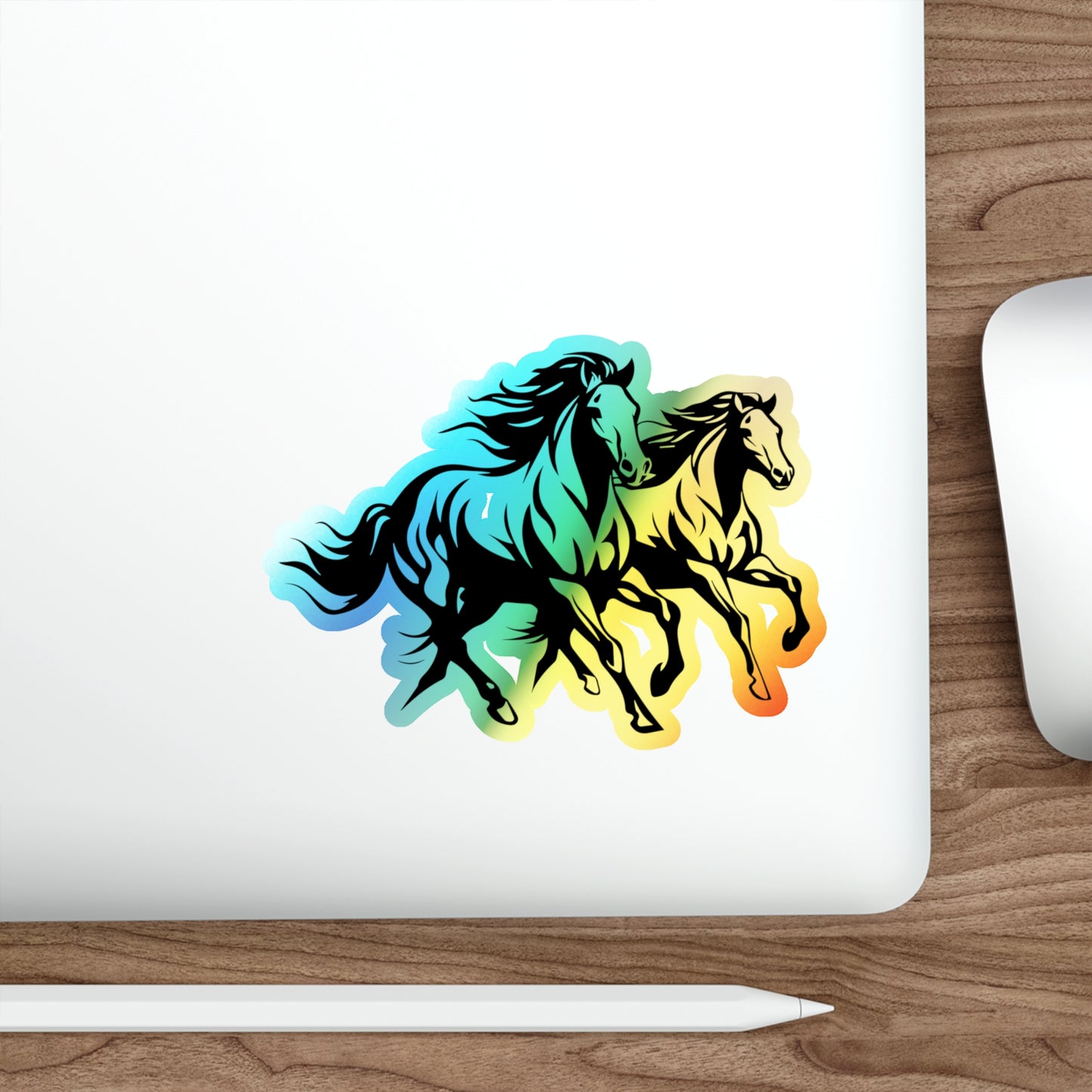 Horsin' Around Holographic Sticker