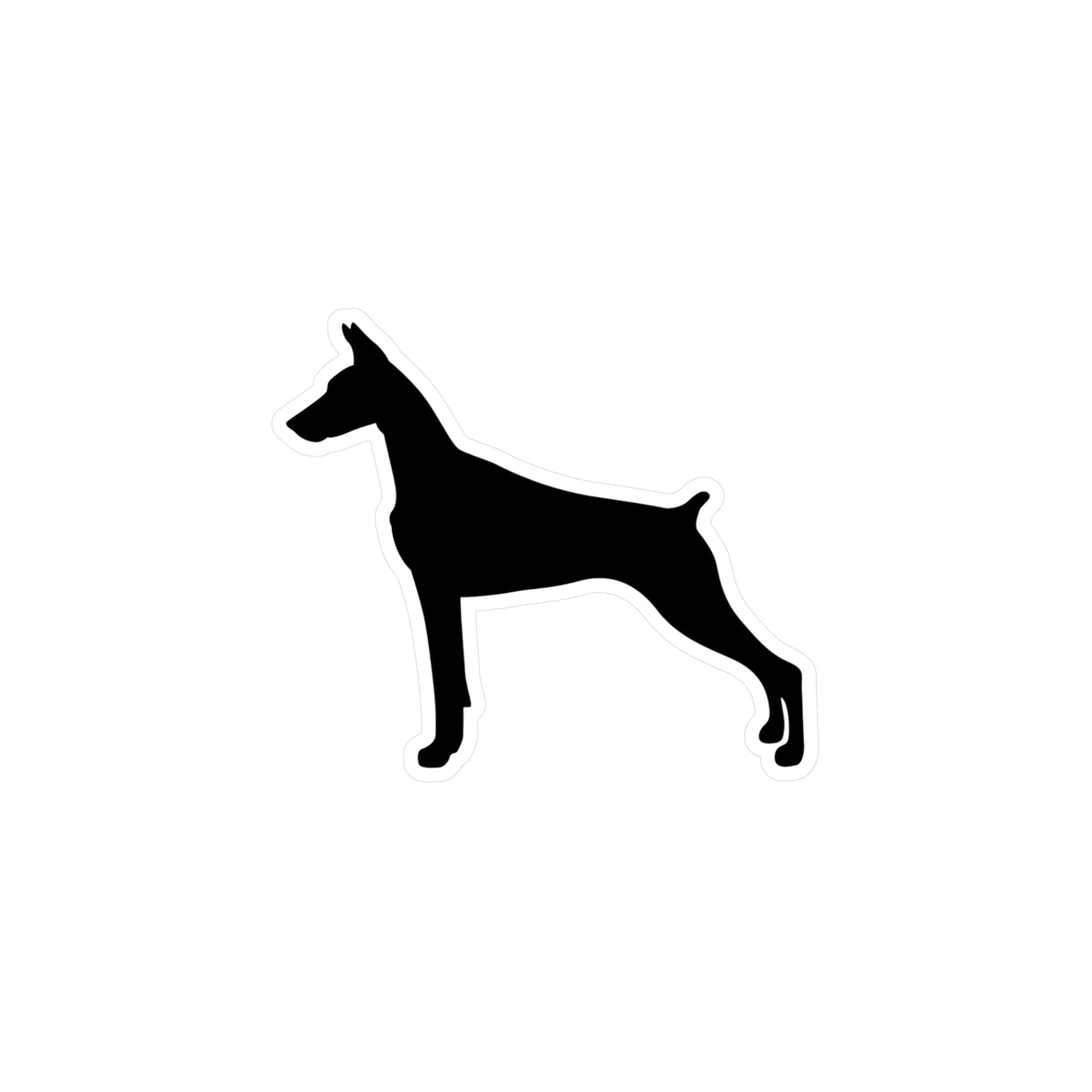 Doberman Silhouette Vinyl Decal
