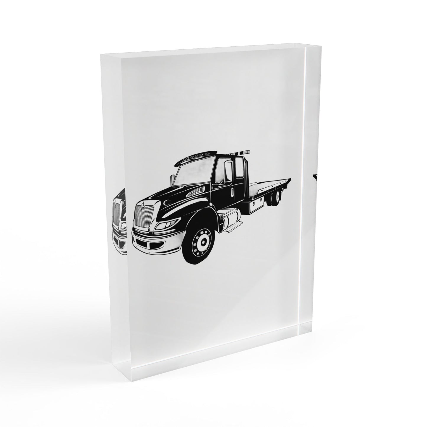Flatbed Tow Truck Acrylic Photo Block
