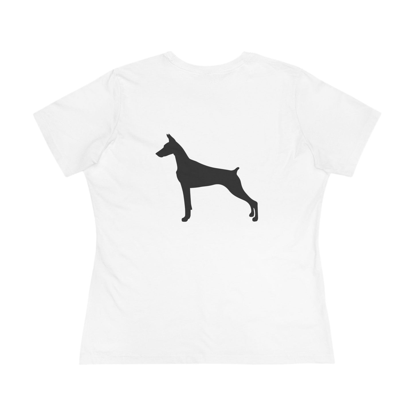 Doberman Silhouette Women's Short Sleeve Crewneck Tee