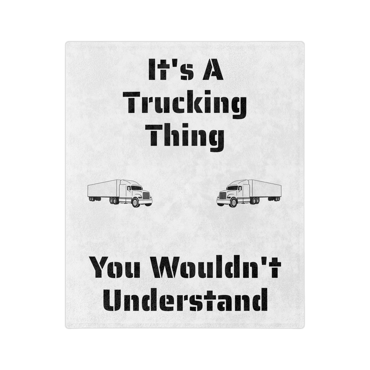Trucking Thing Velveteen Microfiber Blanket