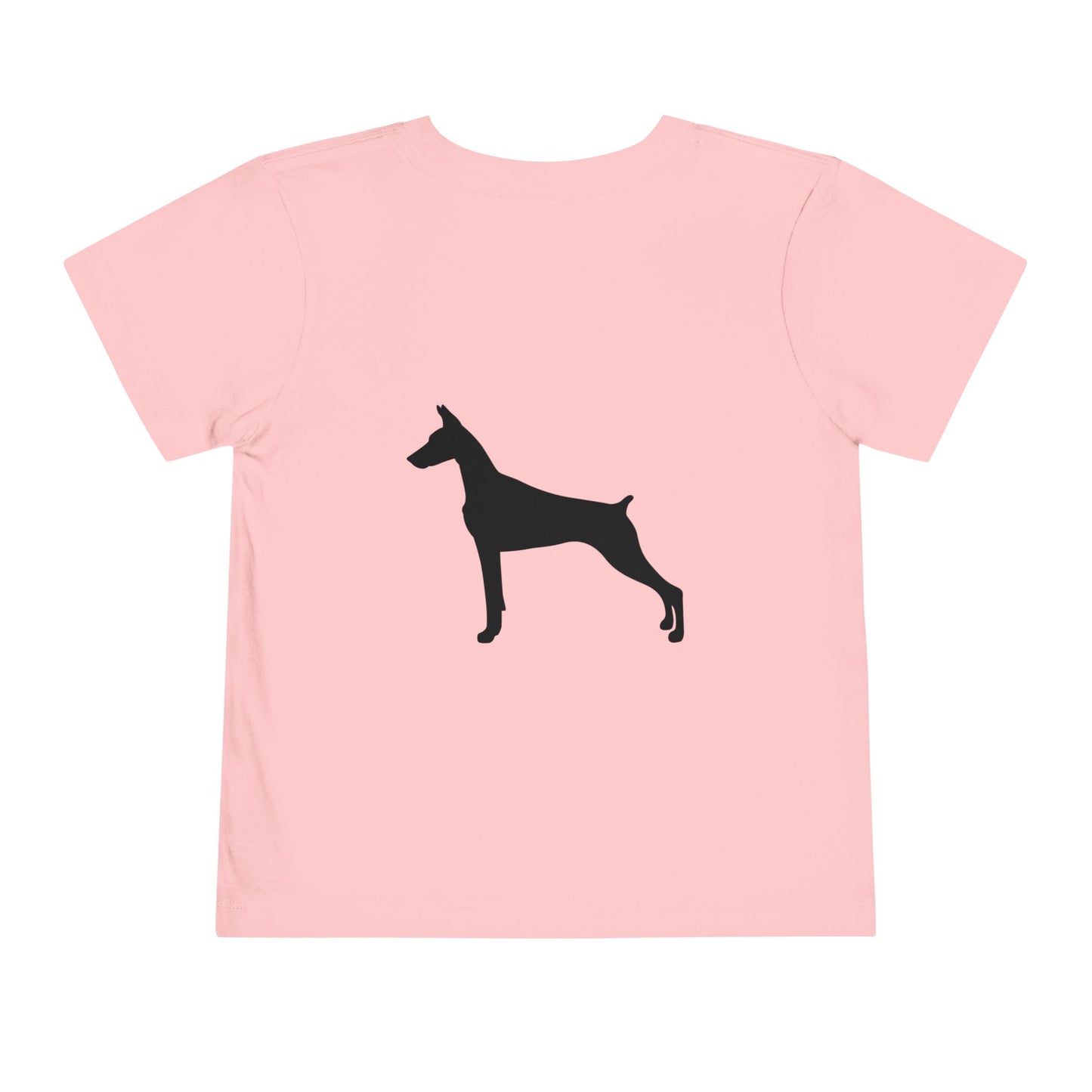 Doberman Silhouette Toddler Unisex Short Sleeve Crewneck Tee