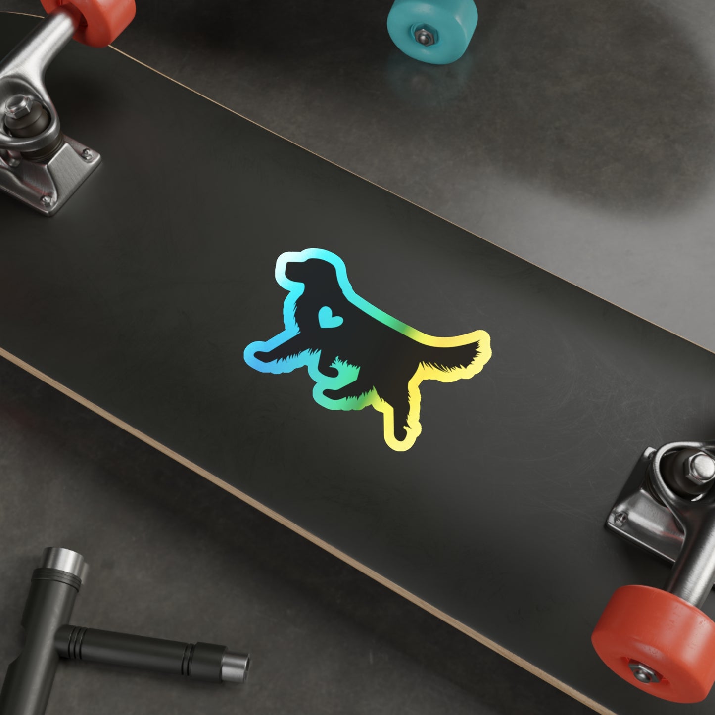 Heart Of Gold Holographic Sticker