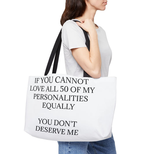 50 Personalities Weekender Tote Bag