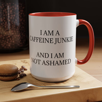 Caffeine Junkie 2-Tone Coffee Mug