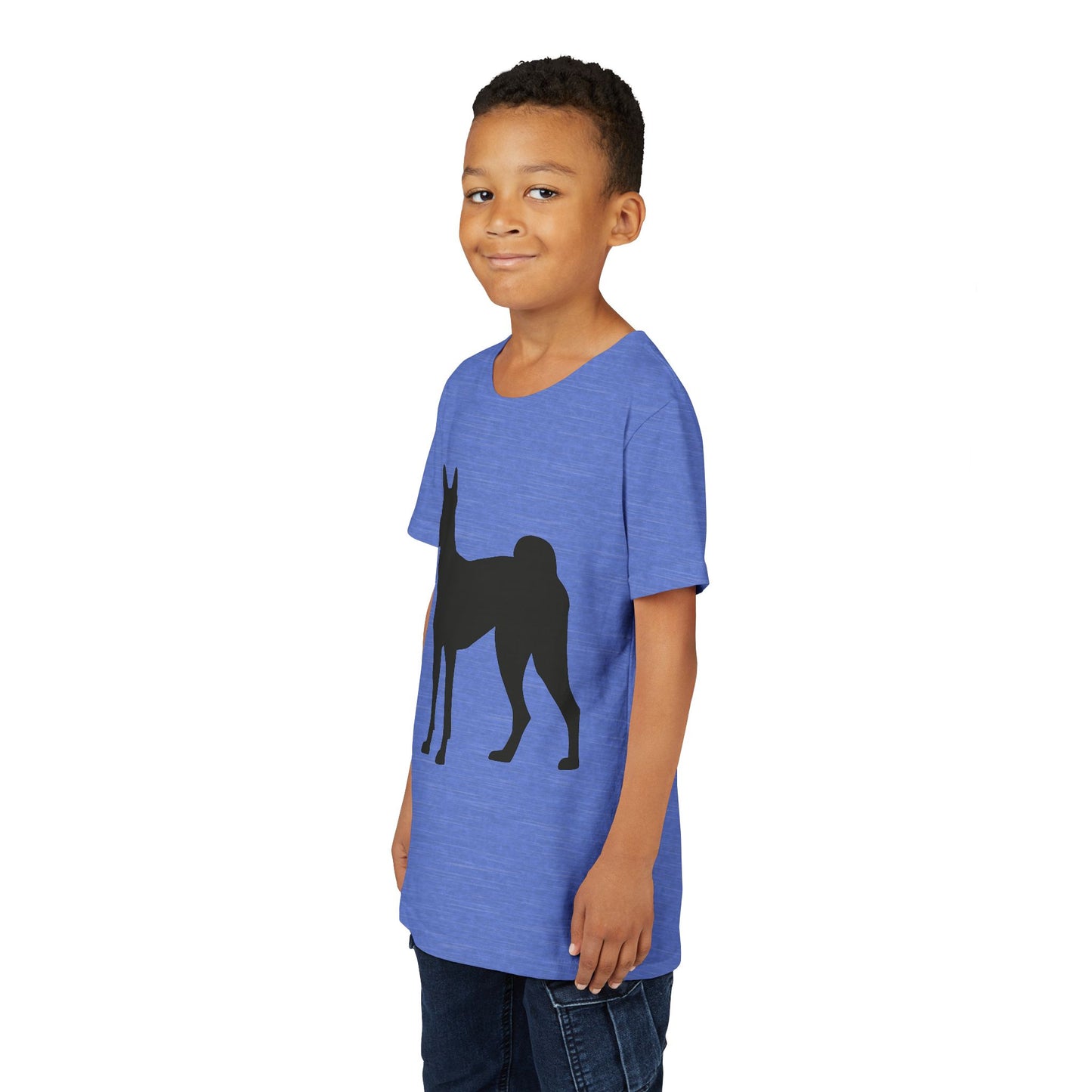 Basenji Silhouette Youth Unisex Short Sleeve Crewneck Tee