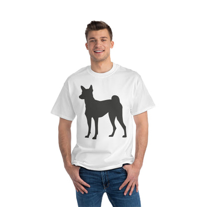 Basenji Silhouette Men's Short-Sleeve Crewneck Tee