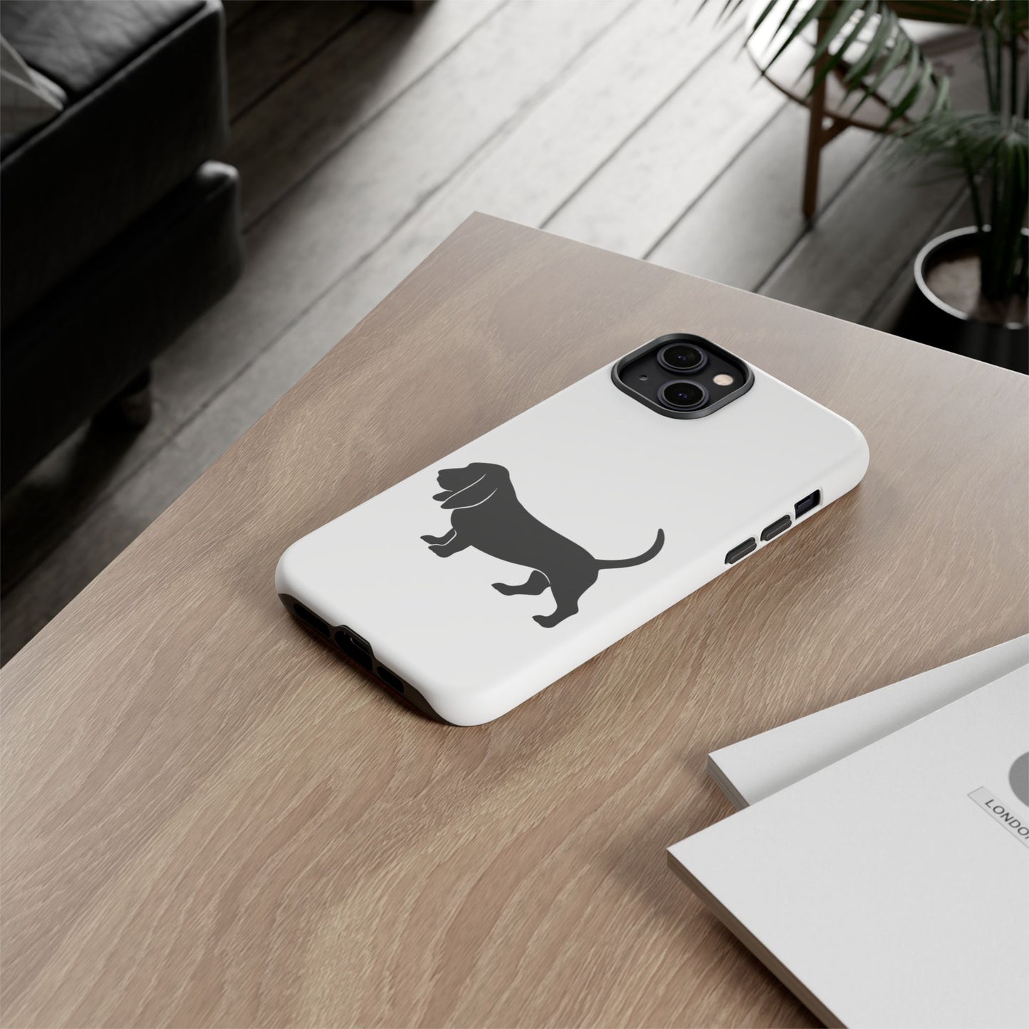 Basset Hound Silhouette iPhone Case